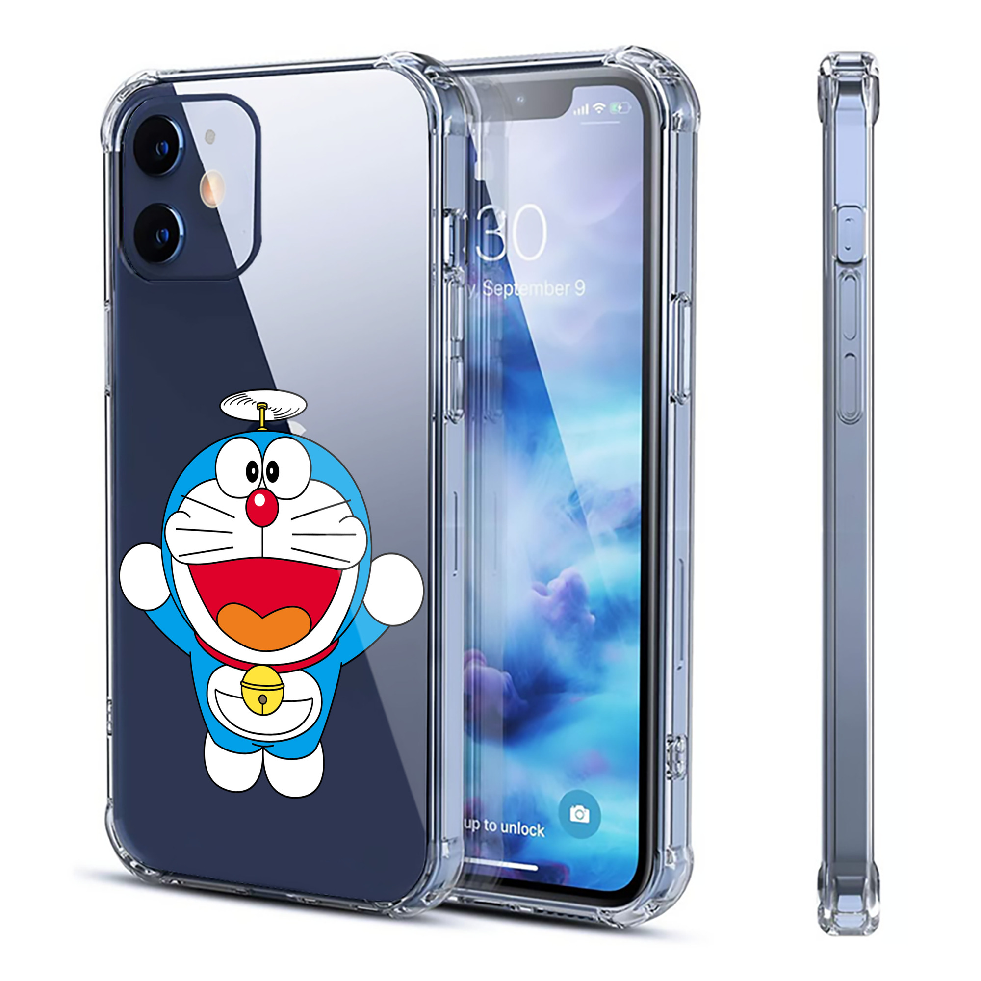 （画像用） ドラえもん Doraemon 【iPhone 12シリーズ対応】透明スマホケース（クリアソフトケース）
